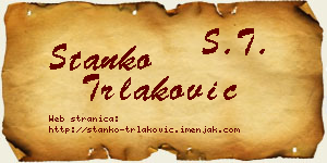 Stanko Trlaković vizit kartica